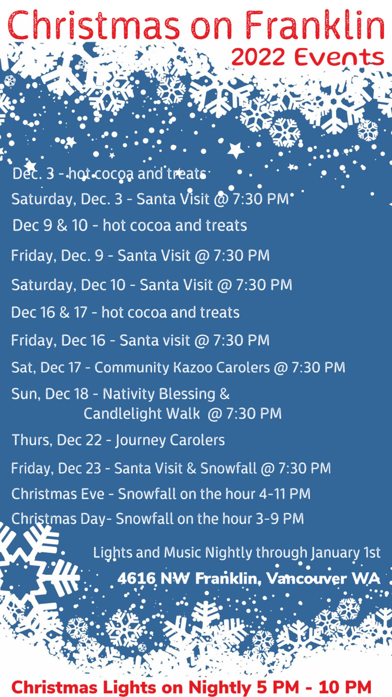 Christmas events 2022